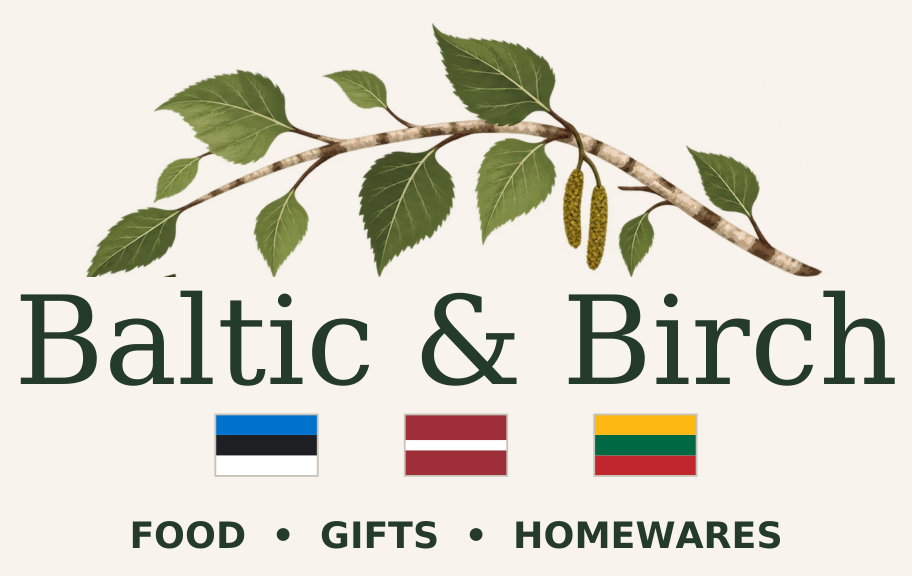 Baltic & Birch — Food, gifts and homewares; birch branch and flags of Estonia, Latvia and Lithuania