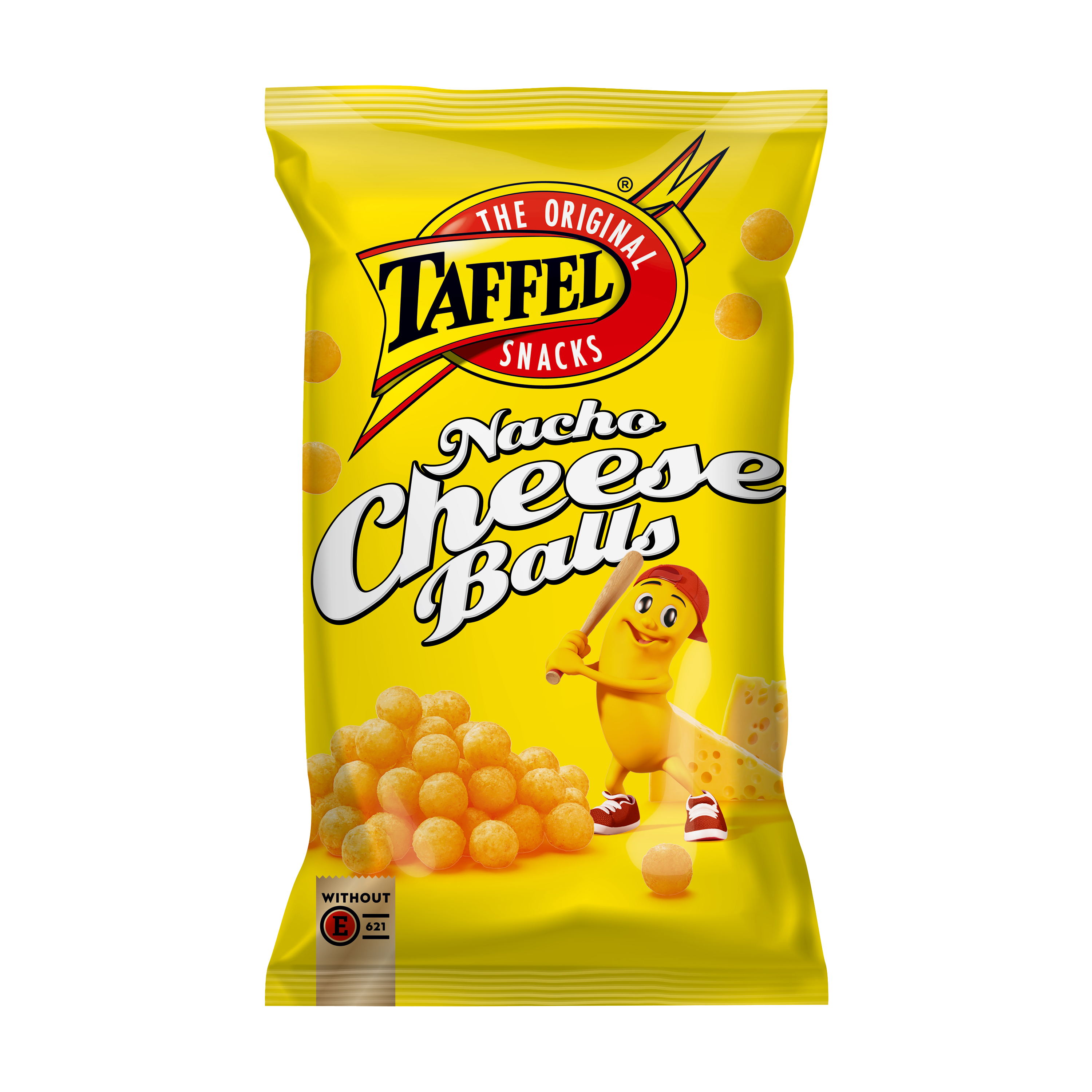 Taffel Nacho Cheese Balls retail packaging